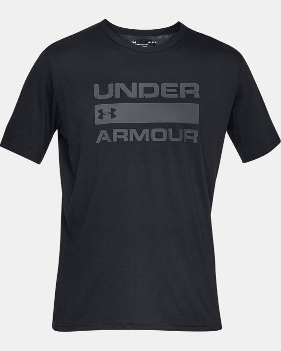 Camiseta de manga corta UA Team Issue Wordmark para hombre, Black, pdpMainDesktop image number 4